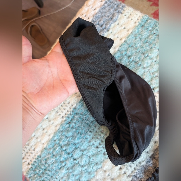 Black High-Cut Bikini Bottom Size Large - Picture 3 of 3